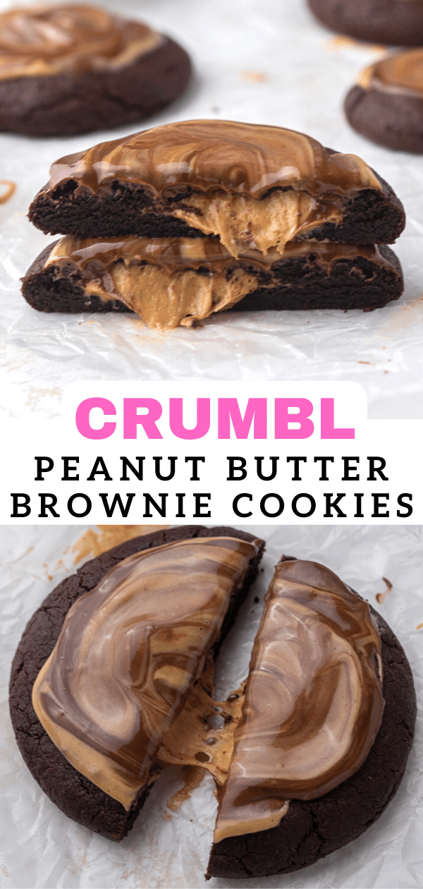 Crumbl peanut butter brownie cookies 