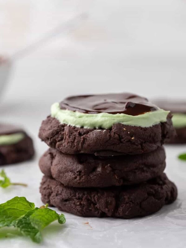 Crumbl mint brownie cookies