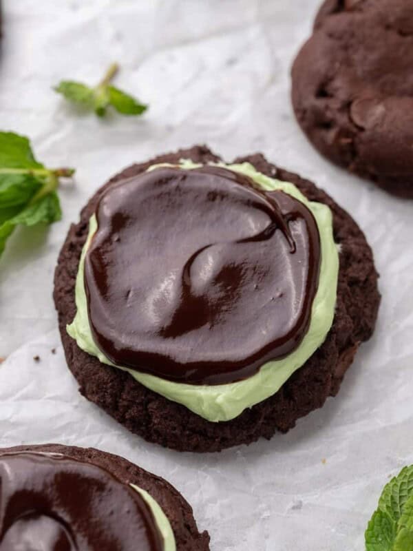 Mint brownie cookies