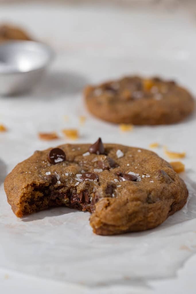 Thick chocolate chip toffee cookies