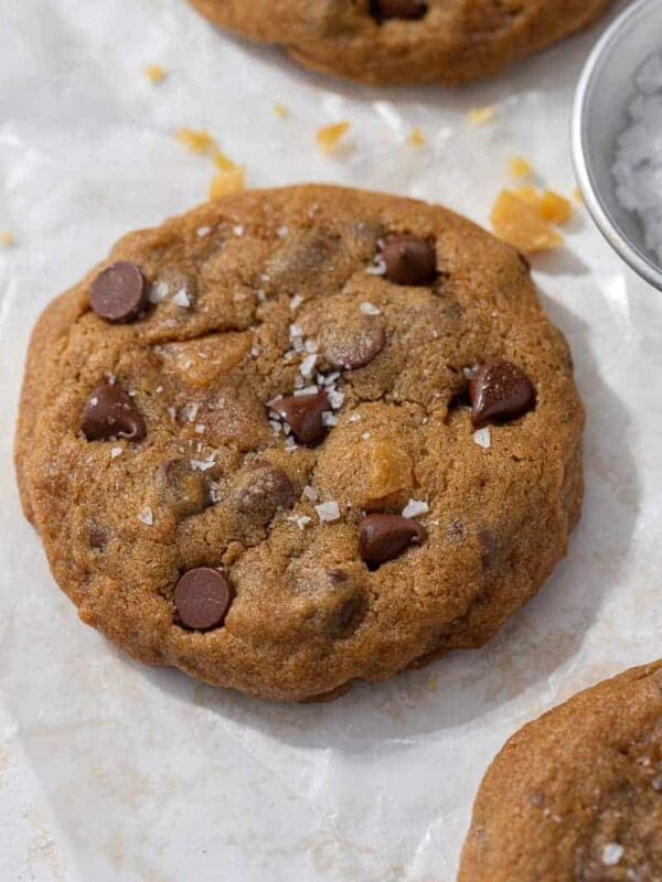 Bakery style chocolate chip toffee cookies