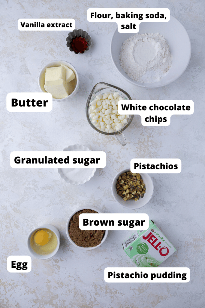 Pistachio pudding cookie ingredients