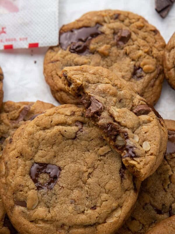Ingredients for Chick-Fil-A Cookie cut in half