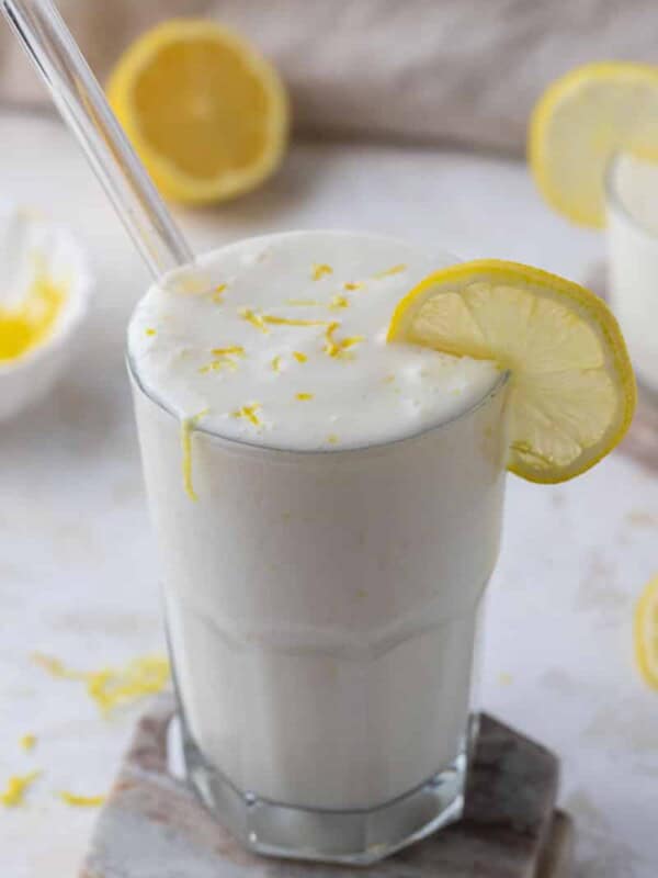 Frosted lemonade in a cup