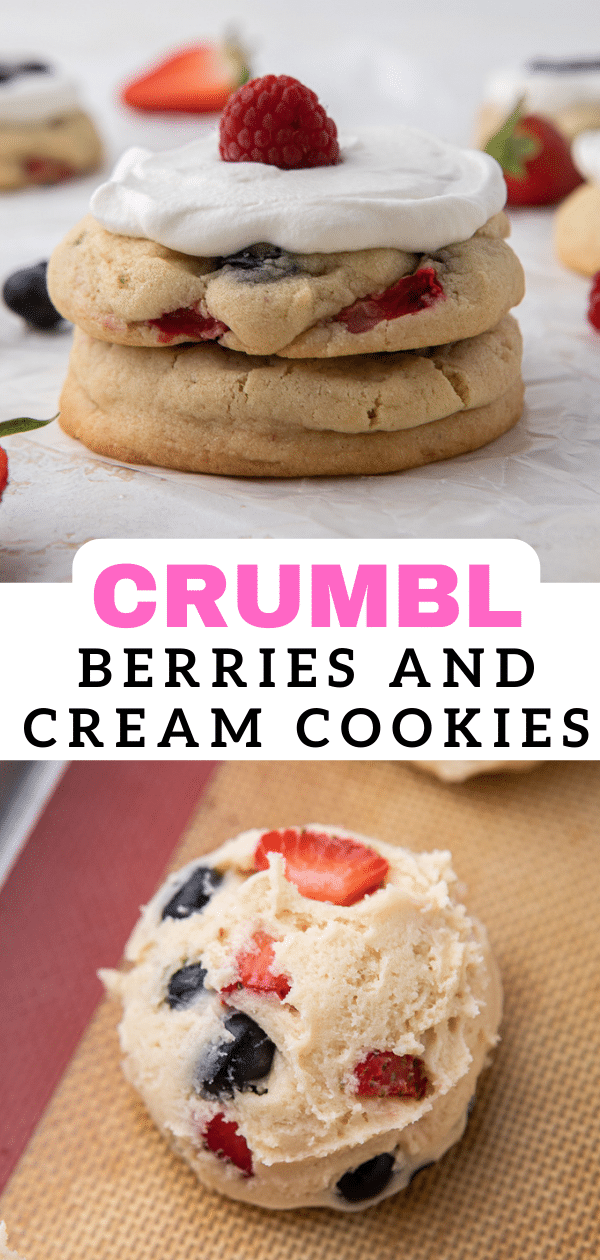 Crumbl berries and cream cookies 