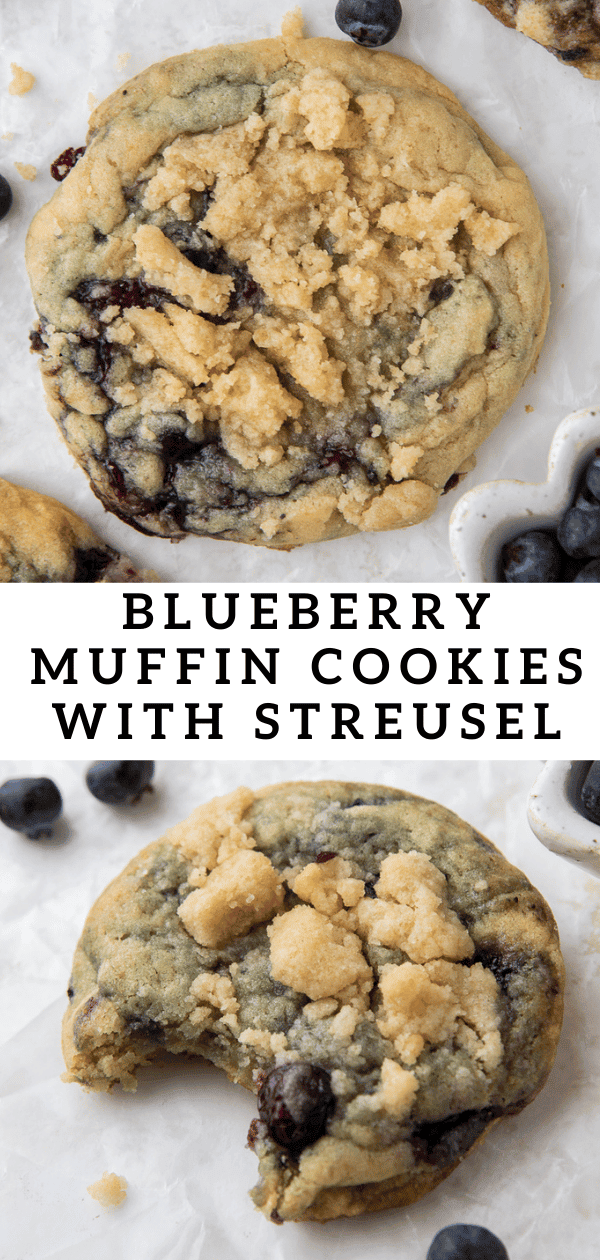 Blueberry muffin cookies with Streusel -Crumbl copycat