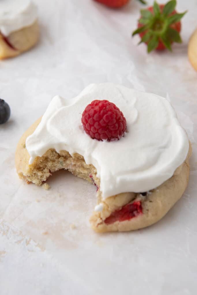 Mini Crumbl berries and cream cookie