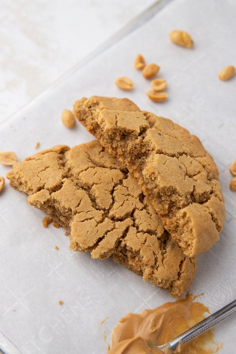 One peanut butter cookie for two - one 