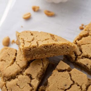 peanut butter cookie for one cut in four