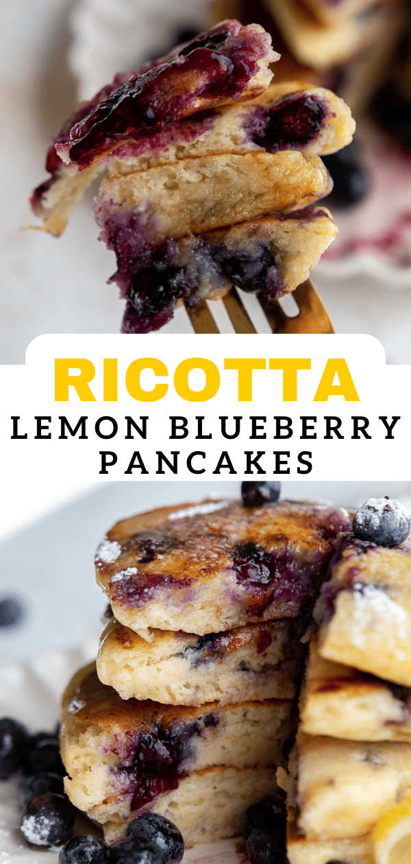 Blueberry lemon ricotta pancakes
