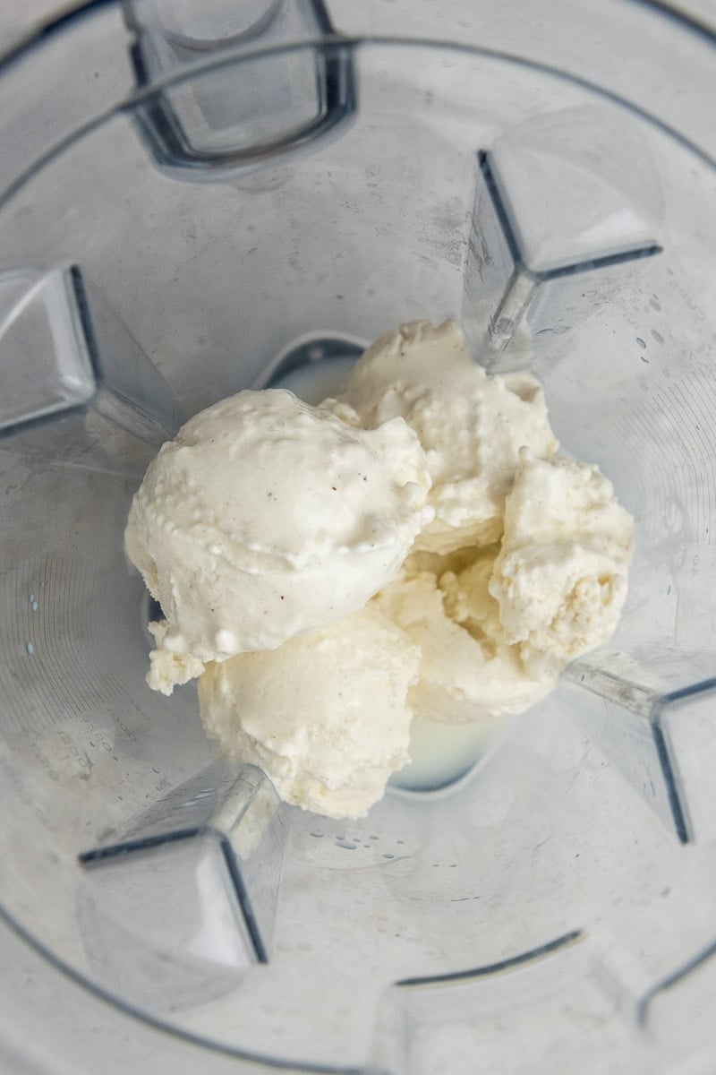 Ice cream in a blender