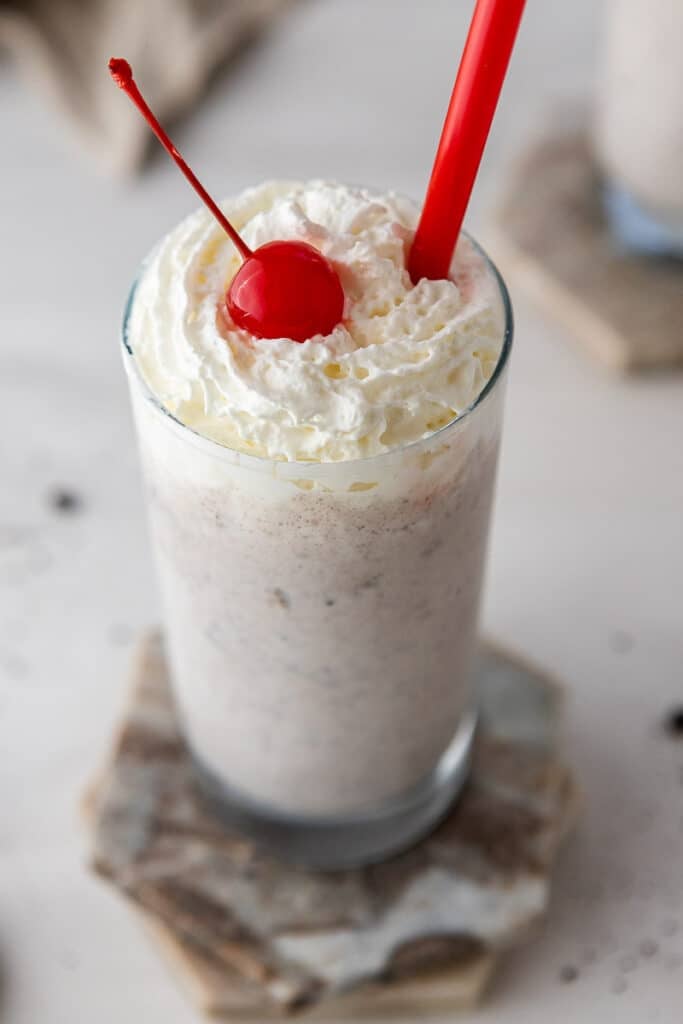 Homemade cookies and cream milkshake from Chick Fil A