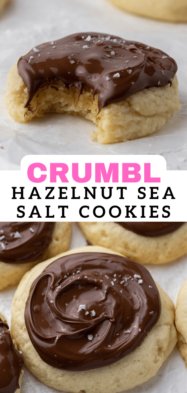 Crumbl hazelnut sea salt cookies