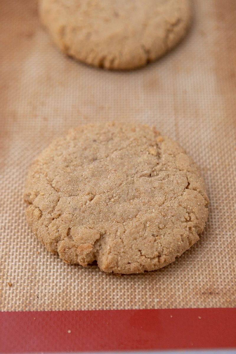 Graham cracker cookies on baking sheet