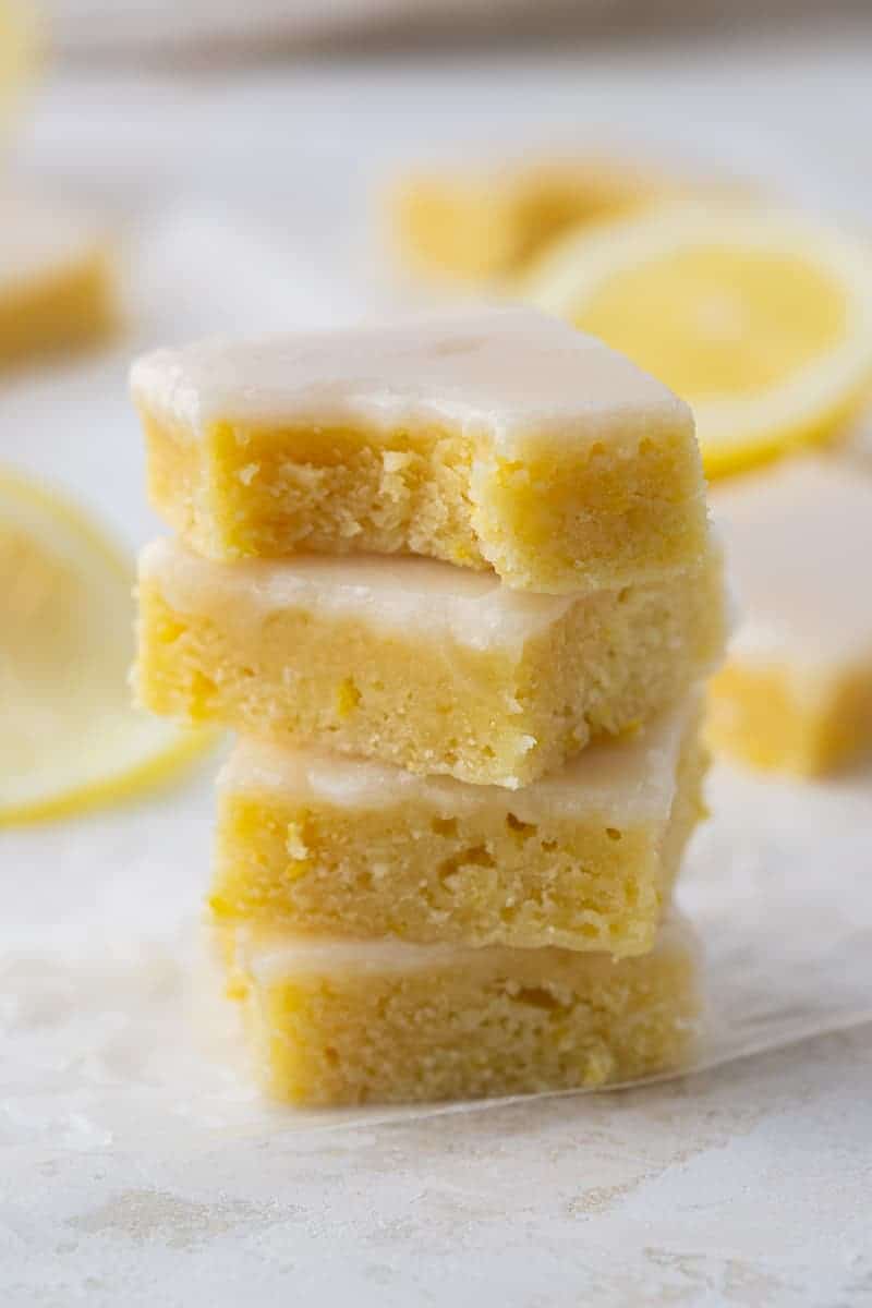 Easy Lemon Blondies Recipe- Lemon Brownies - Lifestyle of a Foodie