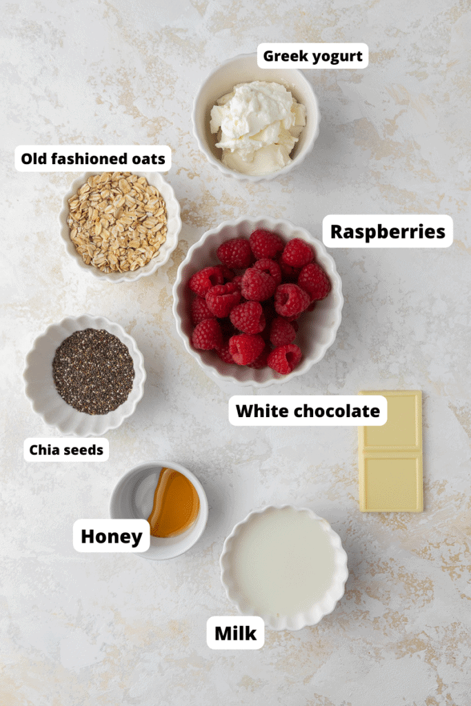 Overnight oat ingredients