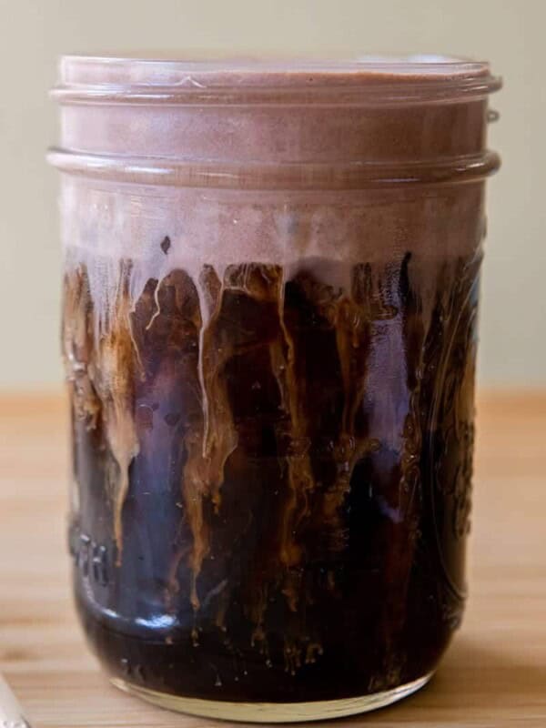 Close up of Starbucks chocolate cream cold brew