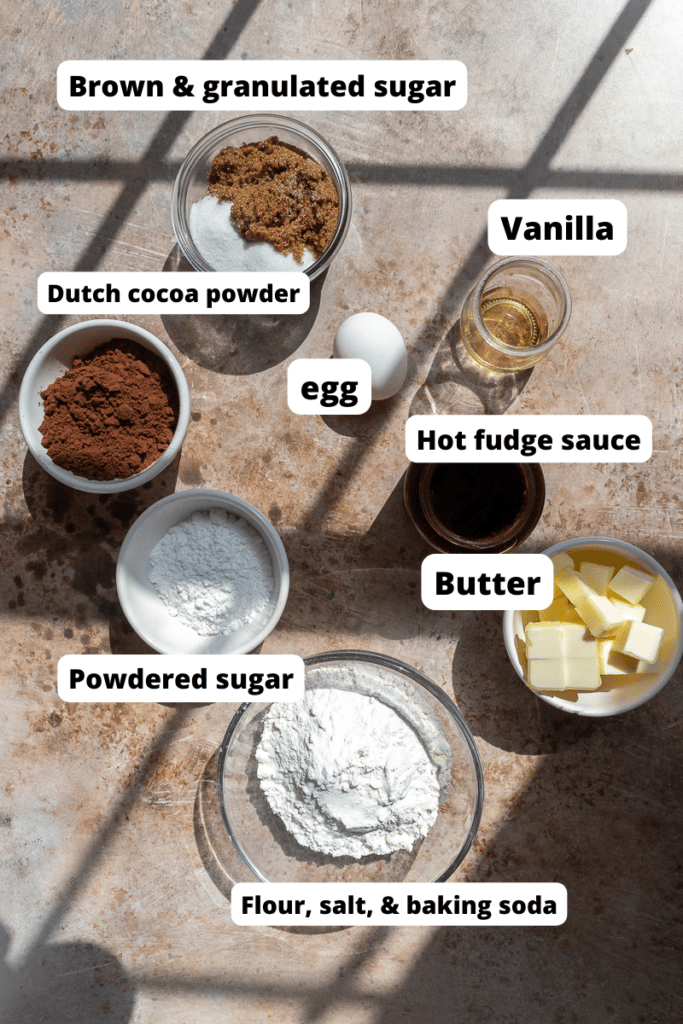 Molten lava cookie ingredients
