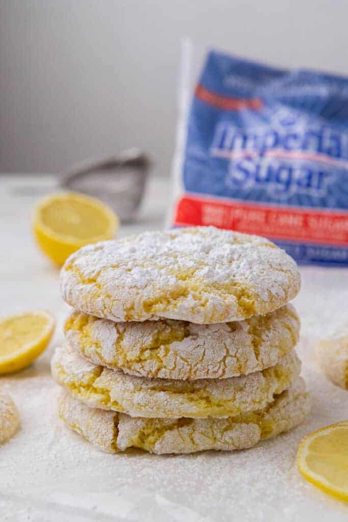 Stack of lemon cookies