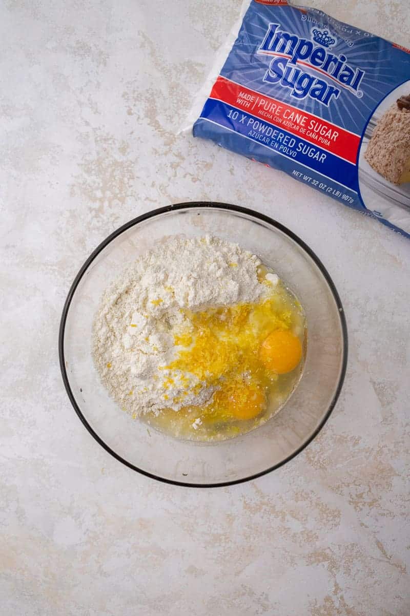 Cookie ingredients in bowl