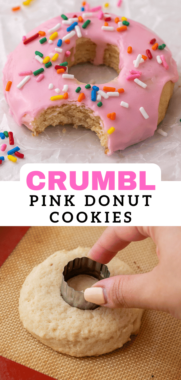 Crumbl pink donut cookies