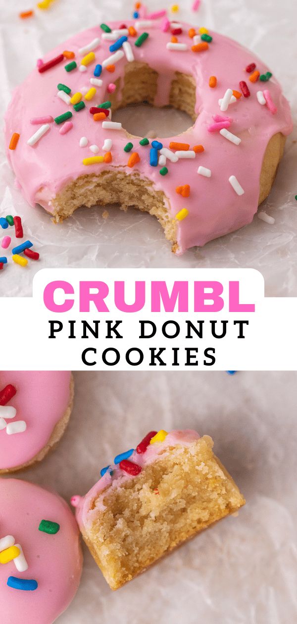 Crumbl pink donut cookies