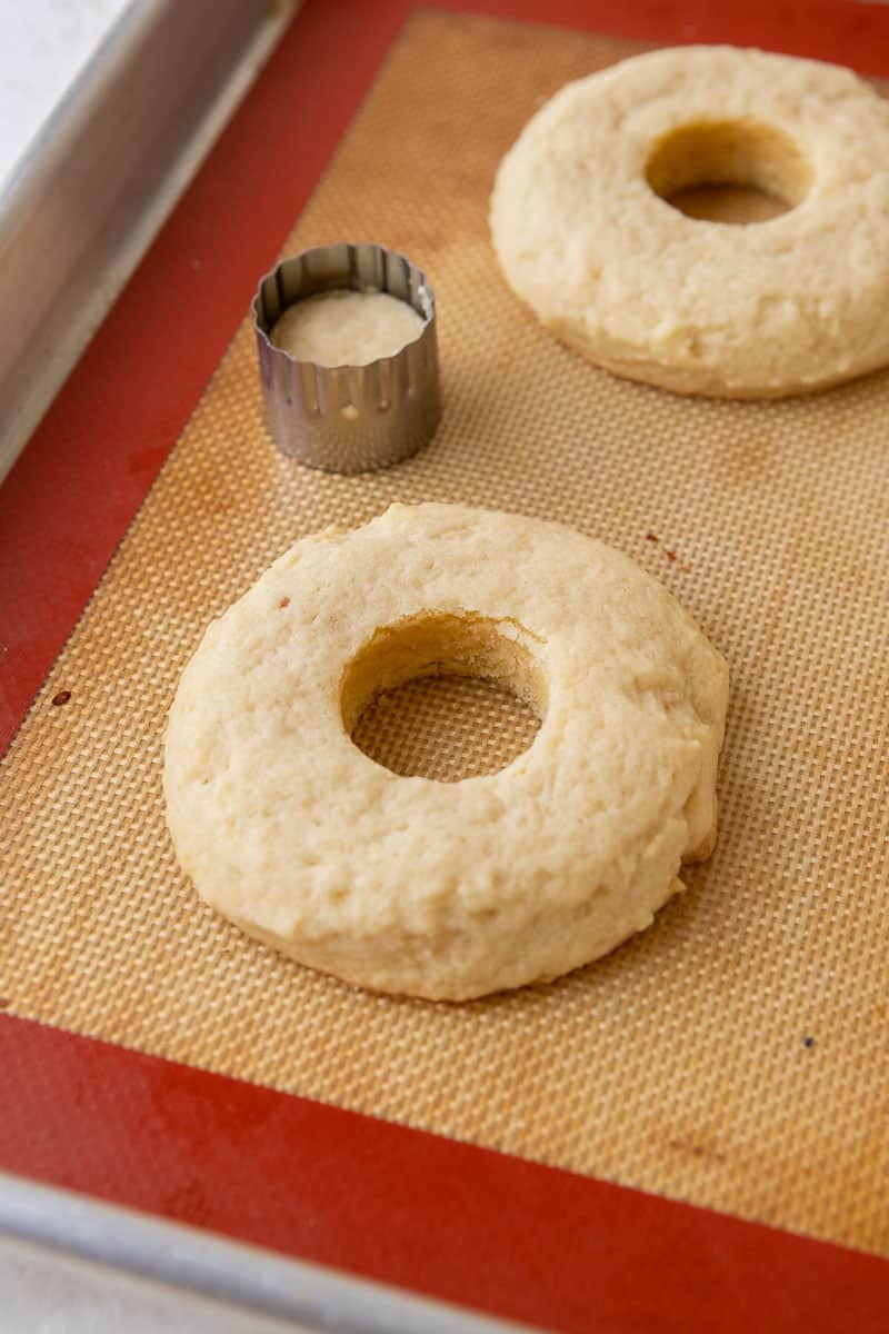 Donut shaped sugar cookies