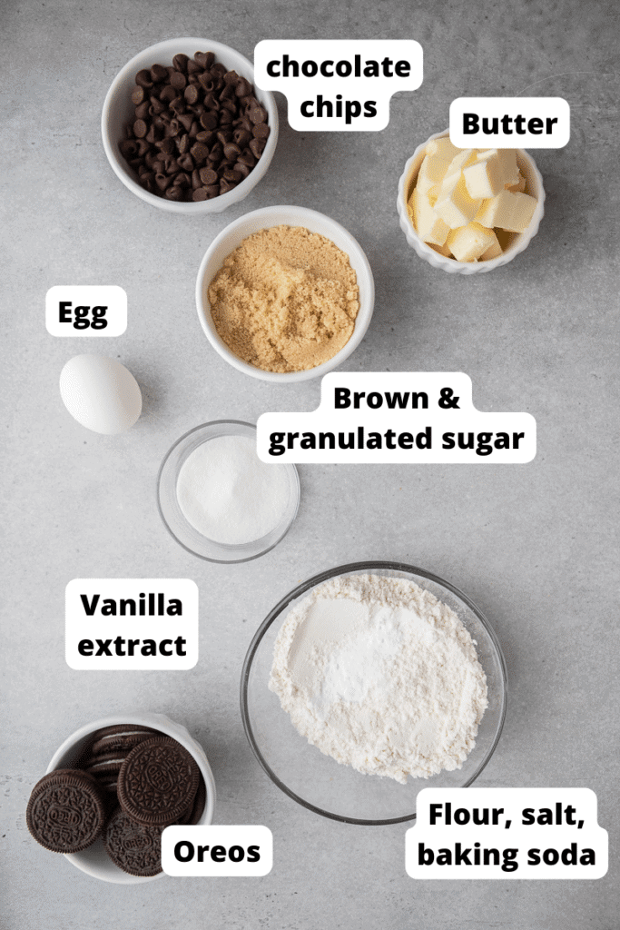 Oreo chocolate chip cookies ingredients