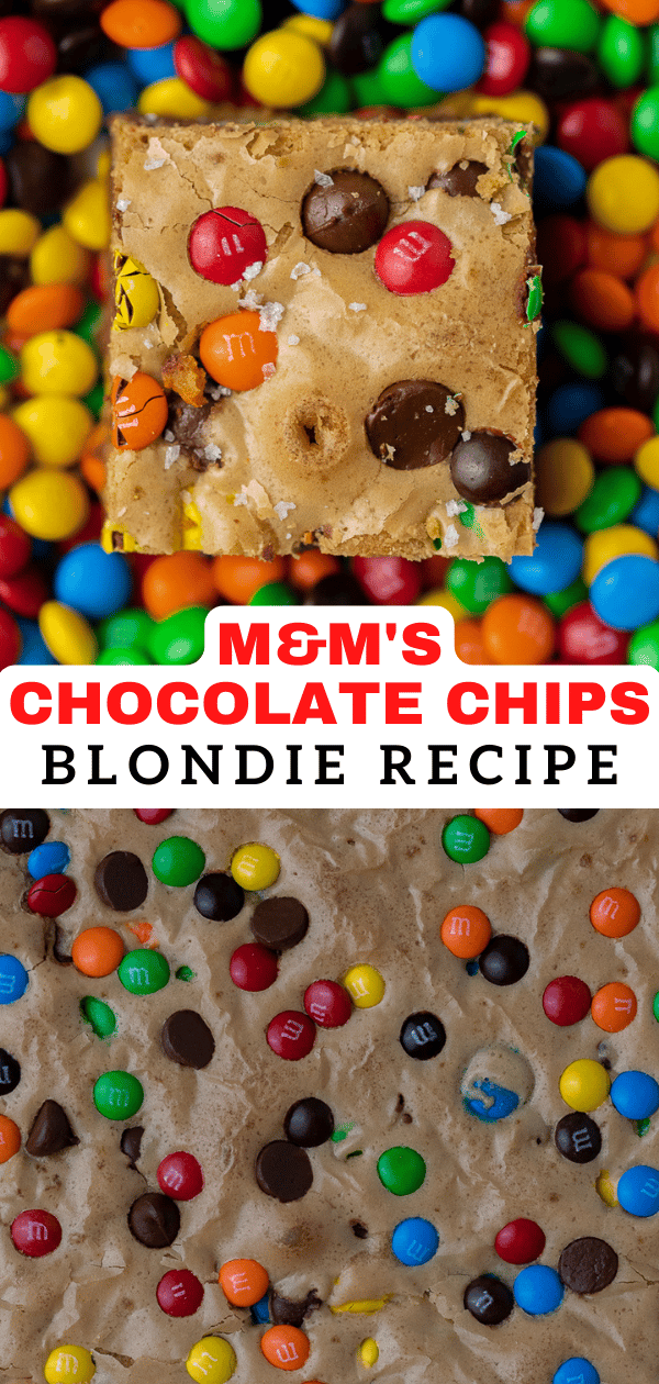 Chocolate chip m&m blondies