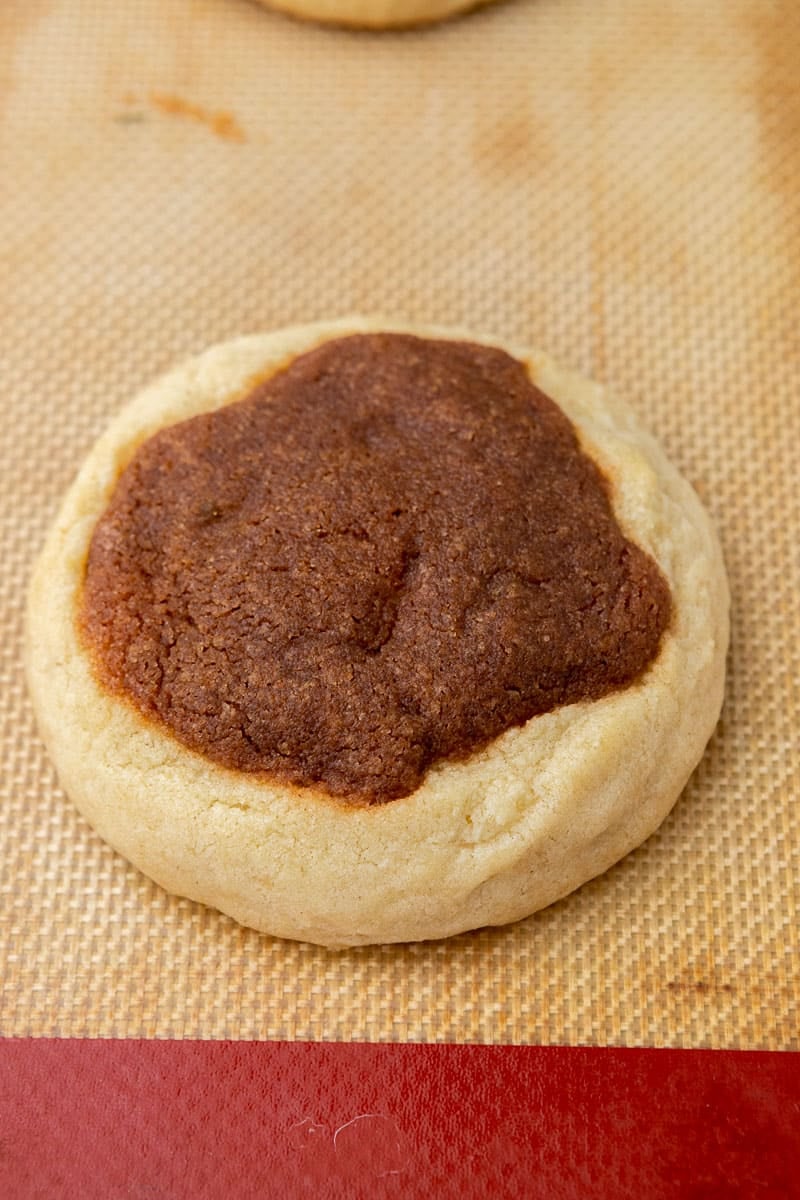 Baked cinnamon roll cookies