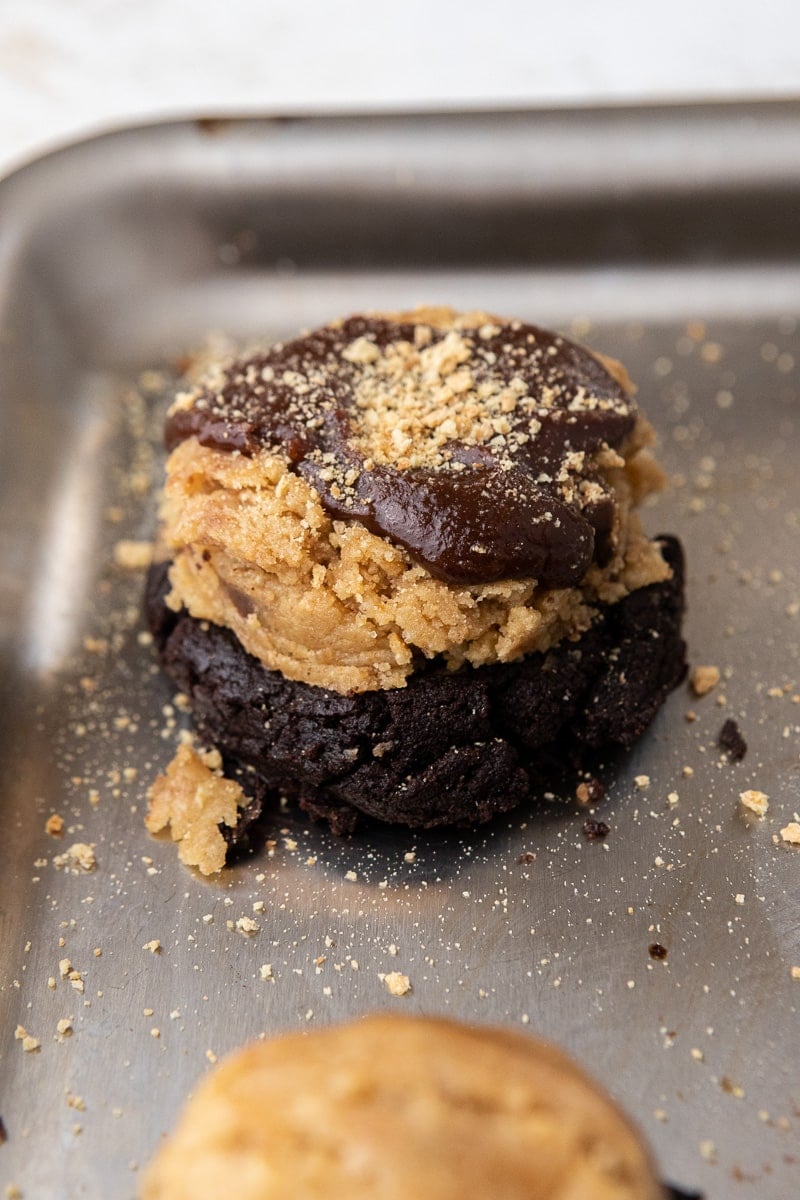 Crumbl s'mores brownie cookies dough 