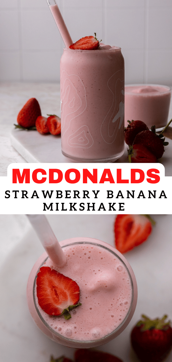 McDonald's strawberry banana smoothie