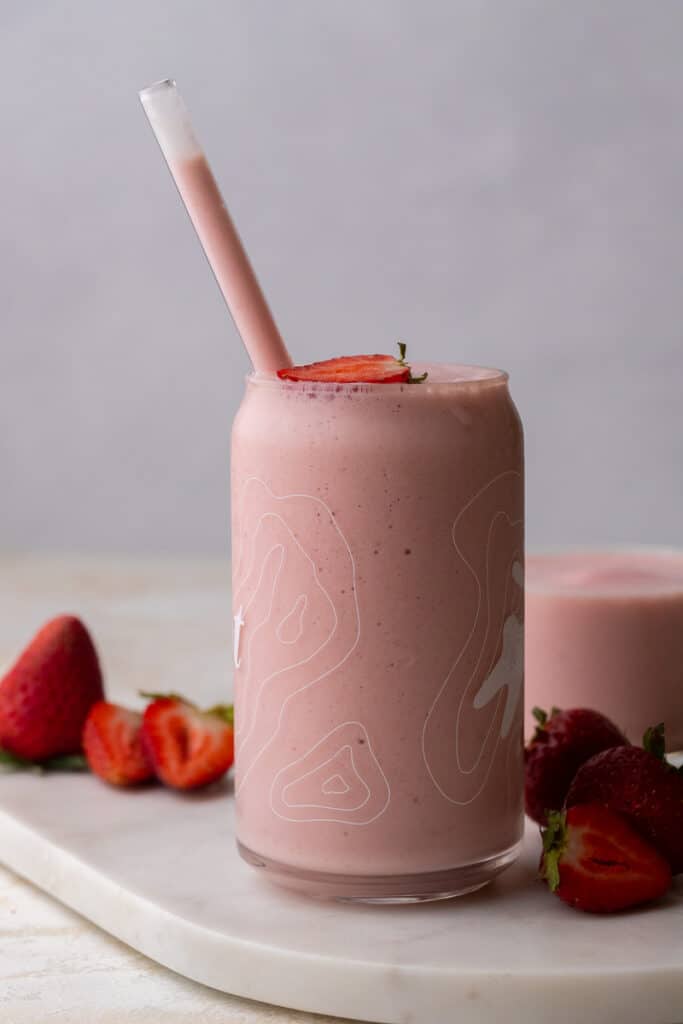 Ultra-Satisfying Strawberry Banana Protein Smoothie