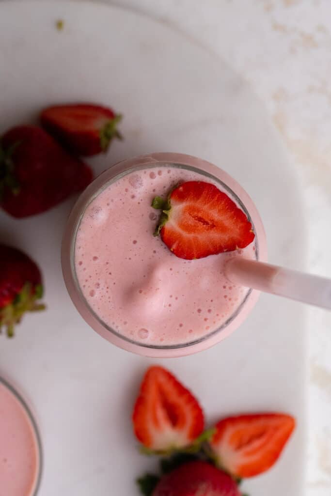 Overhead shot of McDonald's smoothie