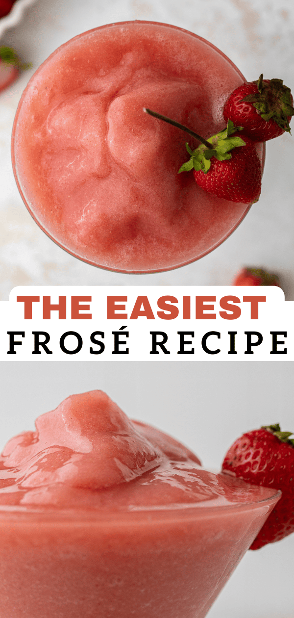 Easy frosé with strawberries 