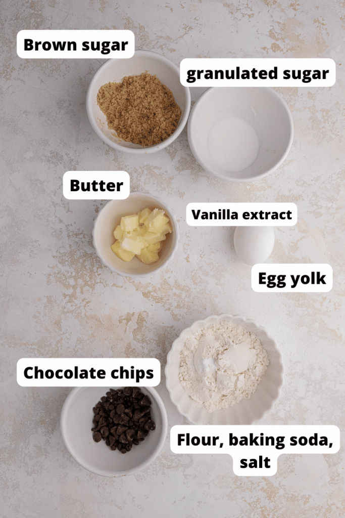 single serve chocolate chip cookie ingredients 