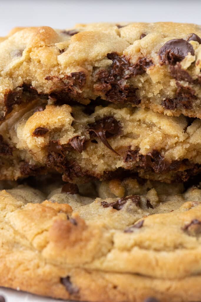 Close up of chocolate chip cookies