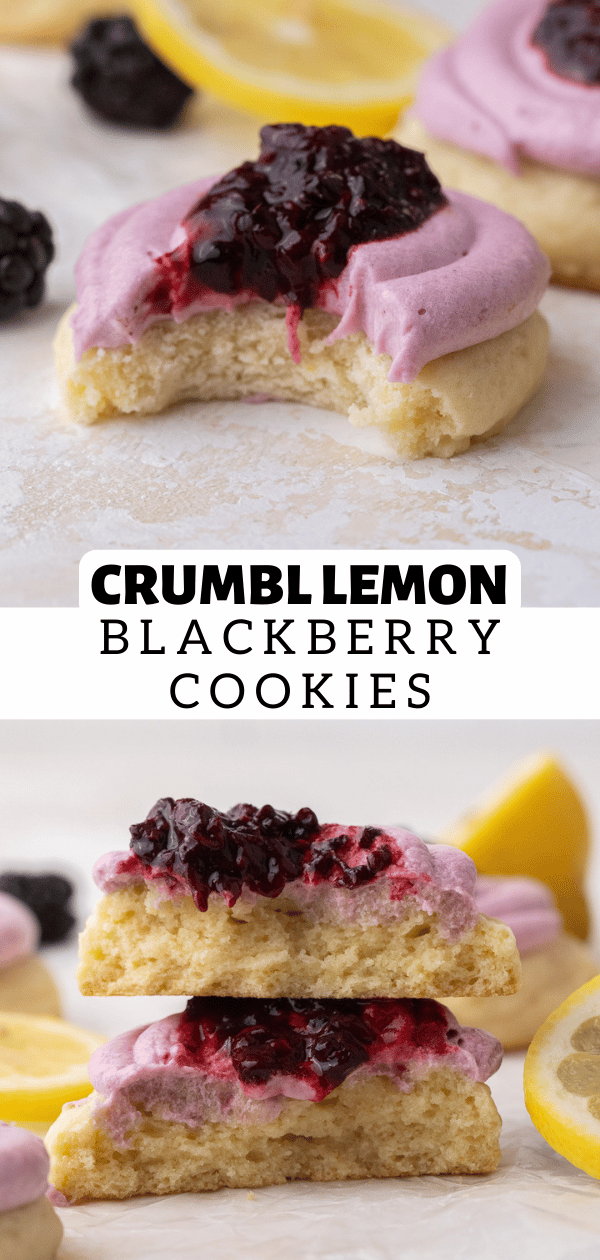 Crumbl lemon blackberry cookies