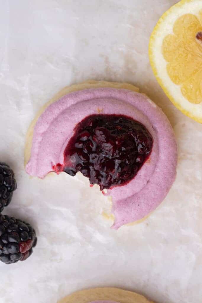 Lemon Blackberry cookies - Crumbl copycat recipe - Lifestyle of a Foodie