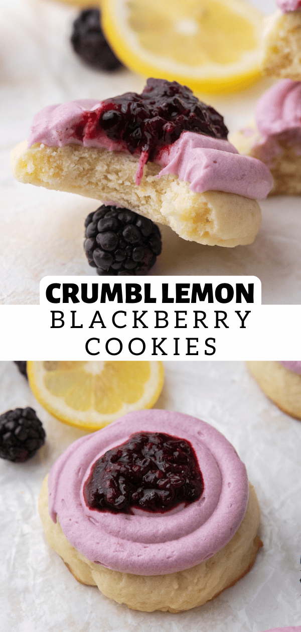 Crumbl lemon blackberry cookies