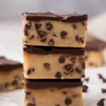 Stack of cookie dough bars