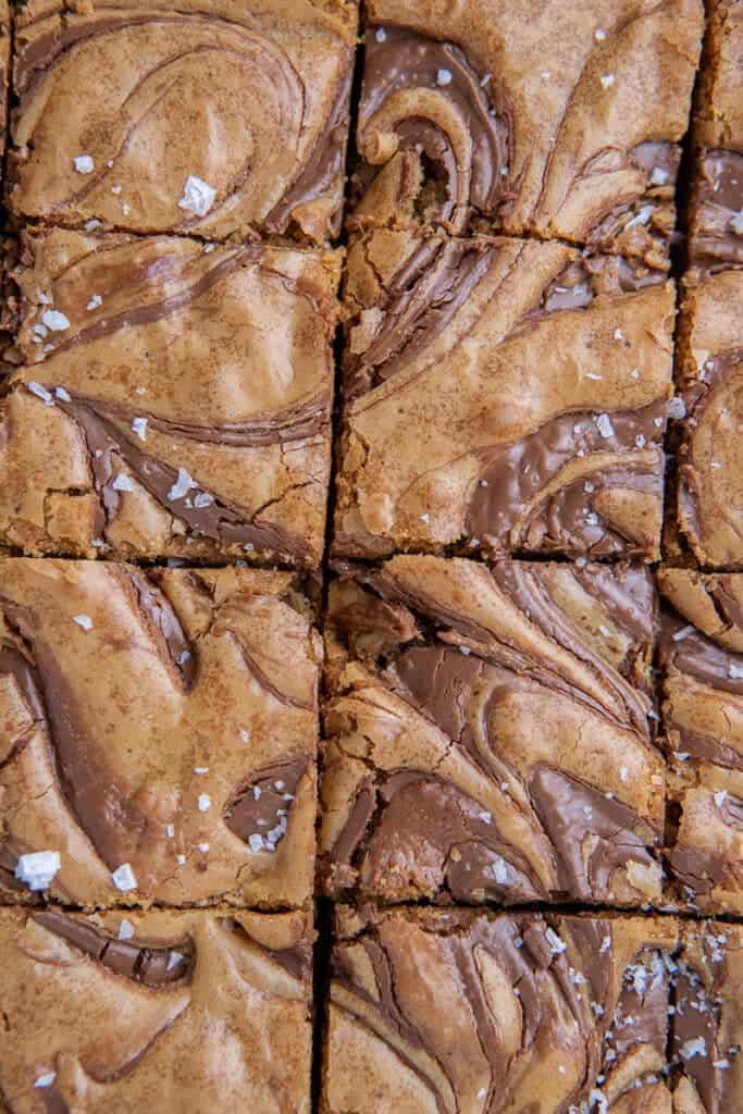 Close up of blondies