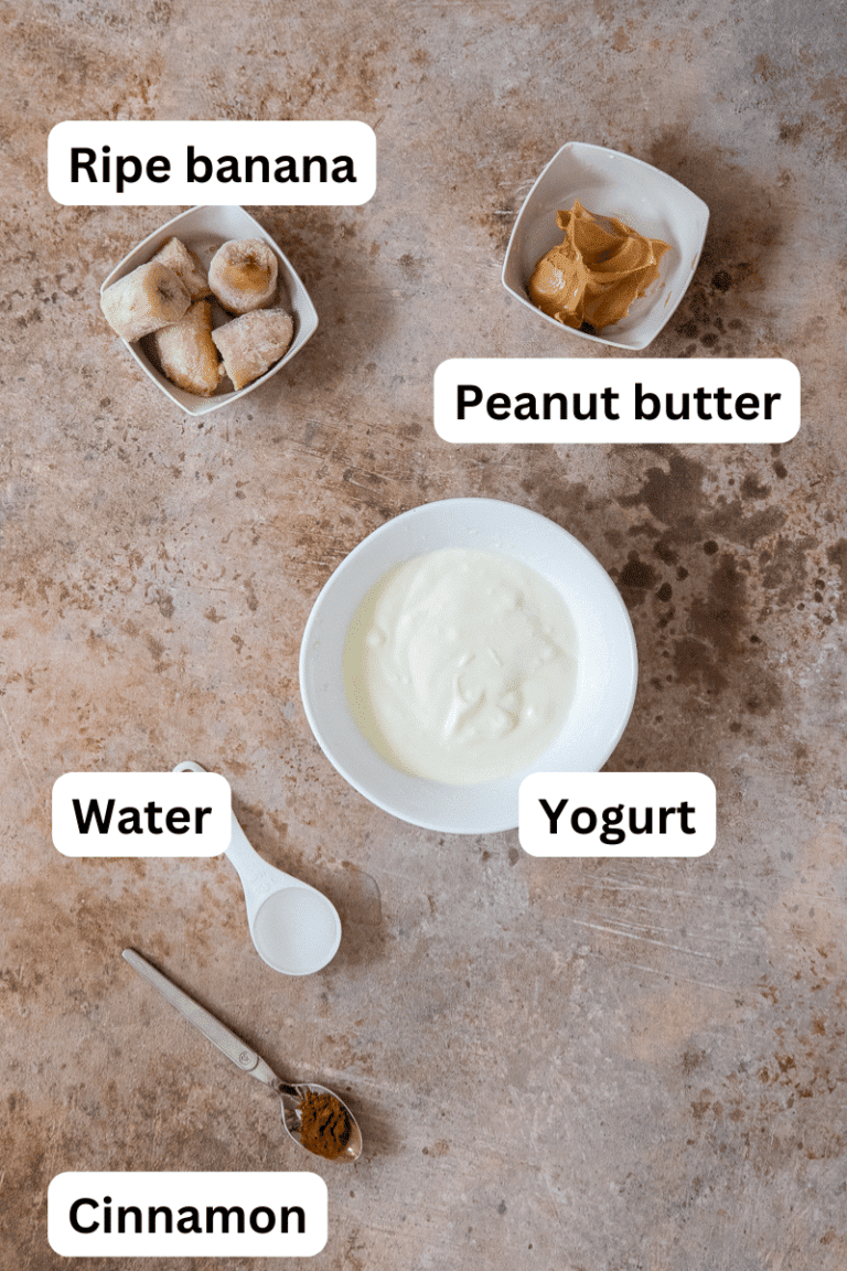 Image showcasing Frozen Peanut Butter Banana Dog Treat - Lifestyle of a Foodie
