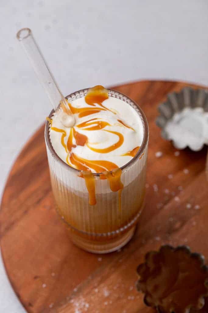 Starbucks Sweet Cream Cold Foam Recipe - caramel and cashews