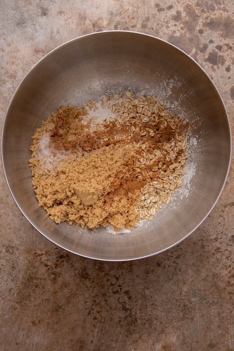 Dry ingredients in a bowl