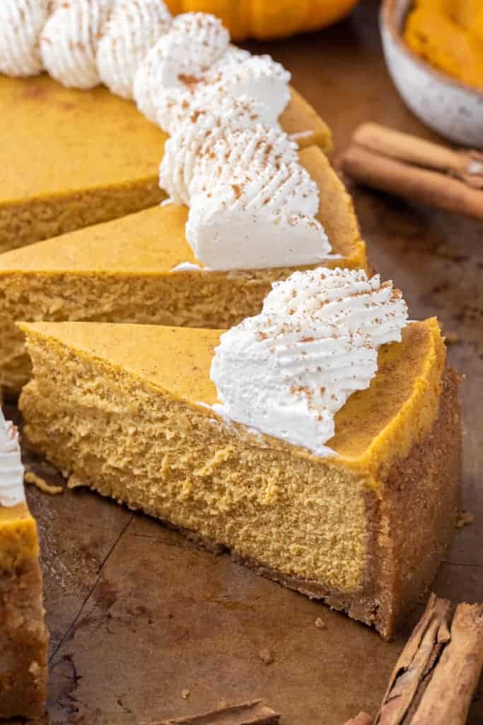 Delicious Creamy Pumpkin Cheesecake - Lifestyle of a Foodie