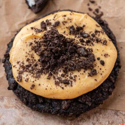 Chocolate pumpkin cheesecake cookie