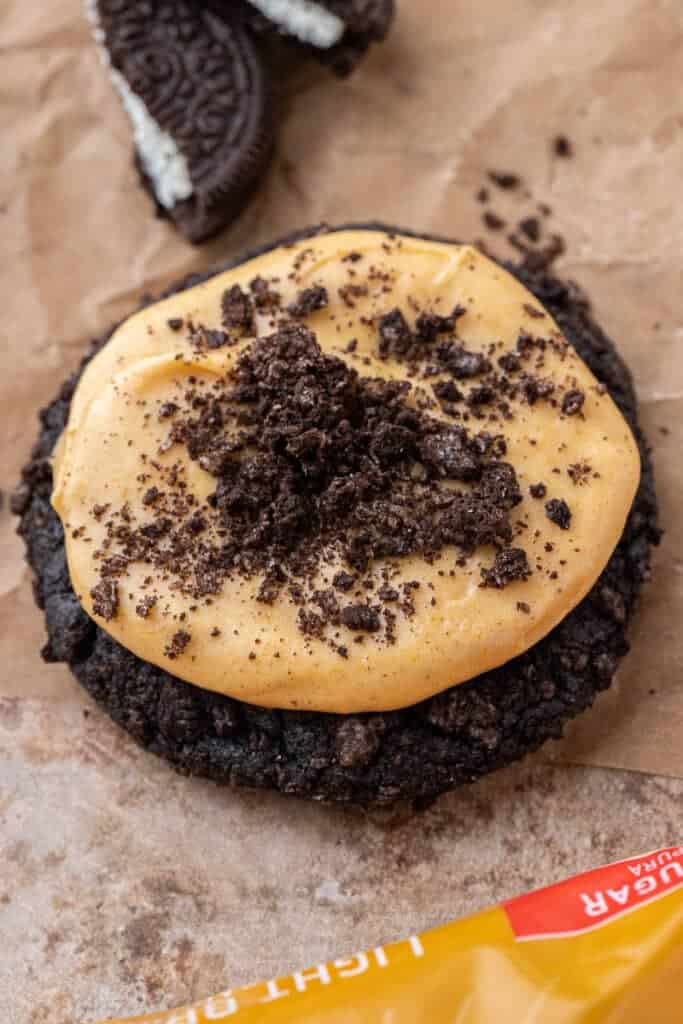 Chocolate pumpkin cheesecake cookie