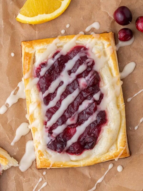 Leftover cranberry sauce cheese danish
