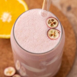 Leftover cranberry sauce smoothie